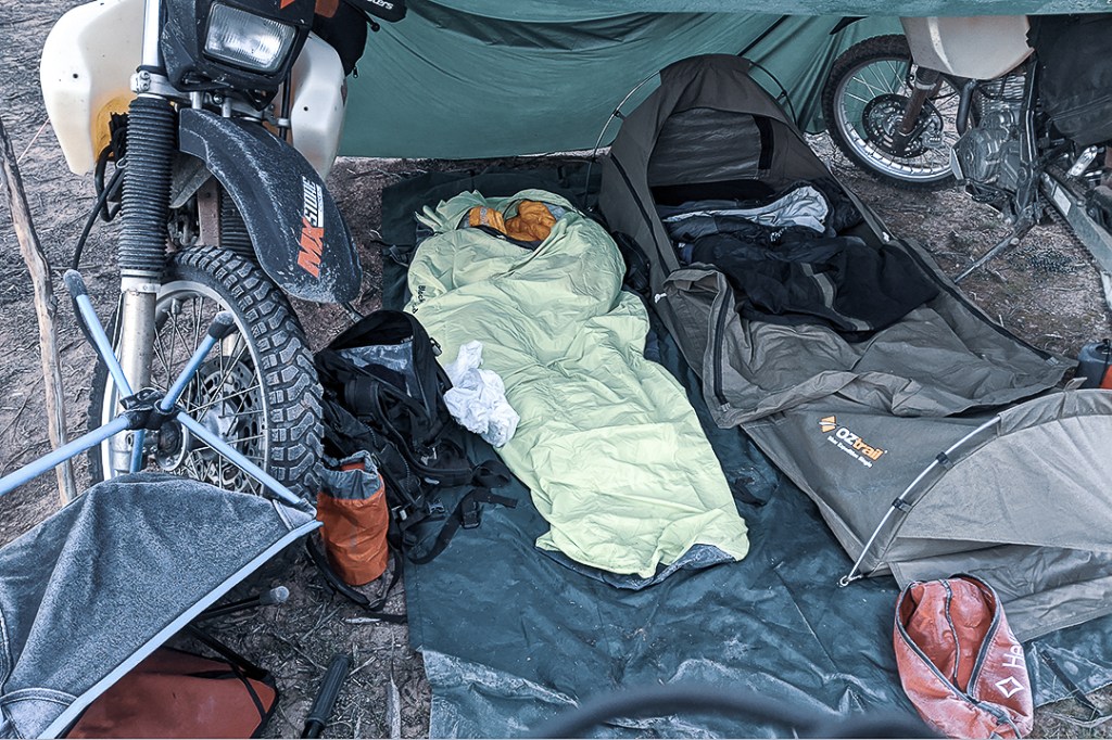 Black Diamond Twilight Bivy and Oztrail Biker Swag